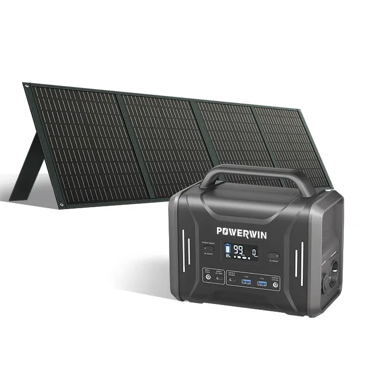POWERWIN 320Wh Portable Power Station PPS320 Solar Generator 300W LiFePO4 Battery PD100W Fast Charge Gas Boiler, Camping, Medical Inverter
