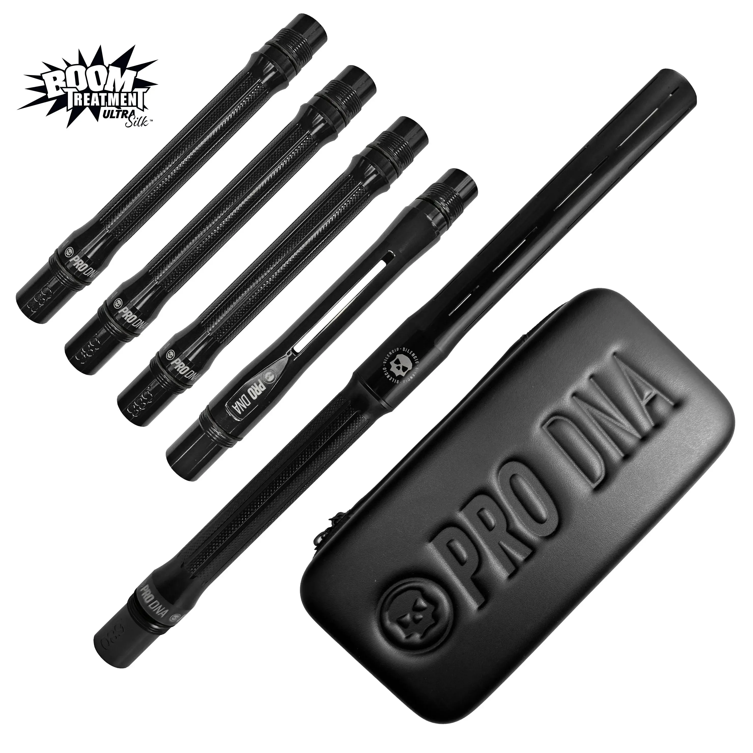 PRO DNA SILENCIO™ "BOOM TREATED" BARREL KIT - GLOSS BLACK - COCKER THREAD