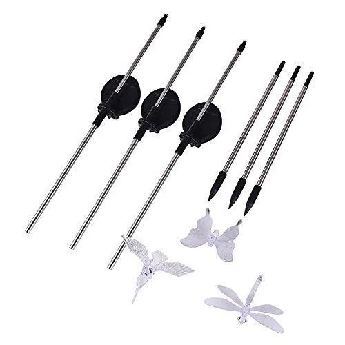 Quace Solar Garden Lights, Hummingbird, Butterfly & Dragonfly Solar Stake Lights, Solar Powered Pathway Lights, Multi-Color Changing Led Lights