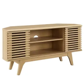 Render 46" Corner TV Stand Oak EEI-6157-OAK