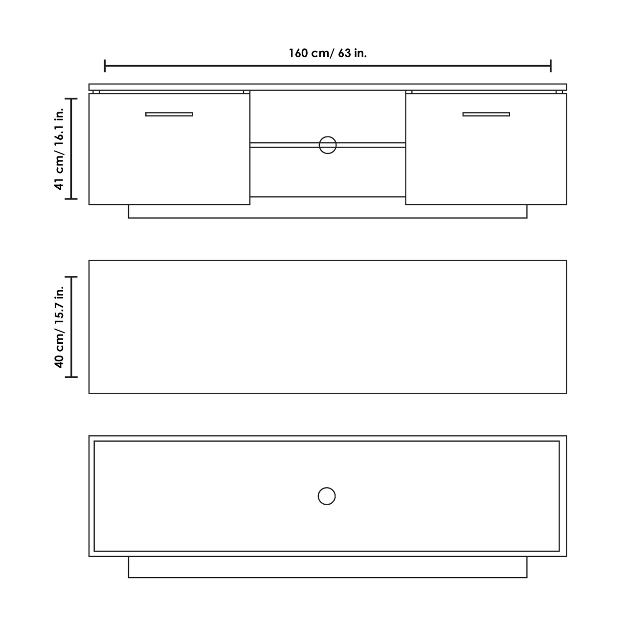 Roskilde TV Cabinet - Black for TVs up to 70"