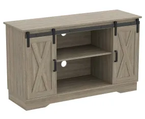 Safdie & Co. Tv Stand 48L Dark Taupe 2 Sliding Doors 3 Shelves
