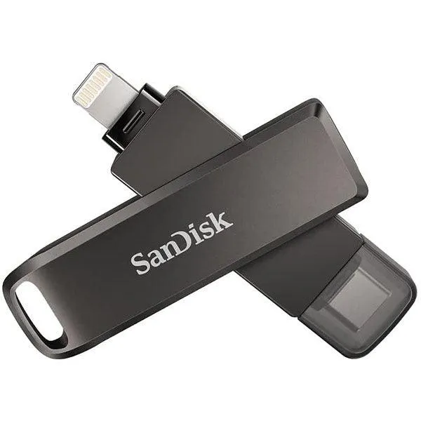 SanDisk 256GB iXpand Flash Drive Luxe for iPhone and USB Type-C Devices-NSCF