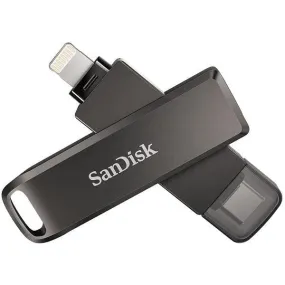 SanDisk 256GB iXpand Flash Drive Luxe for iPhone and USB Type-C Devices-NSCF