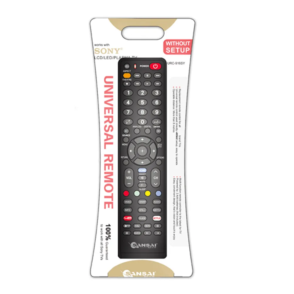 Sansai Universal Replacement Remote for Sony TV