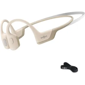 Shokz OpenRun Pro Mini Bone Conduction Headphones - Open-Ear Bluetooth, IP55 Waterproof, 10H Playtime, Beige