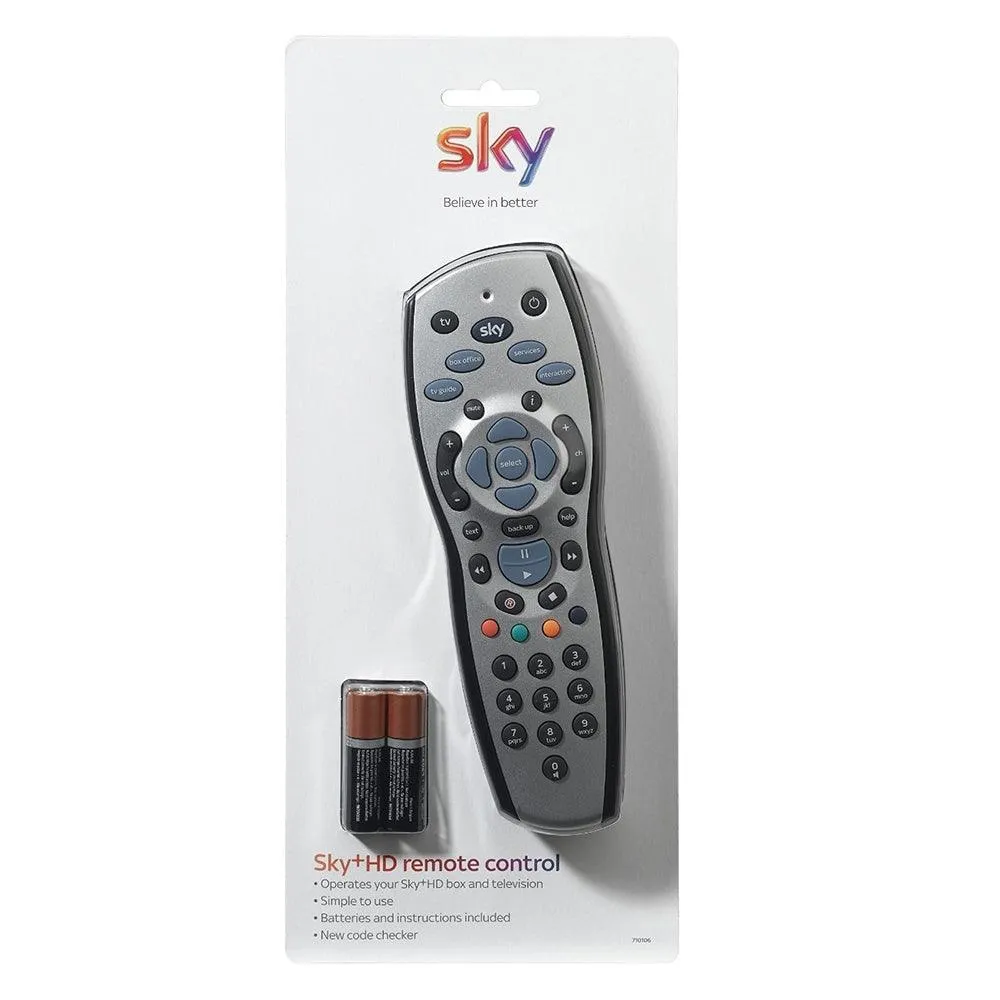Sky HD TV Remote Control - Silver & Blue | SKY120