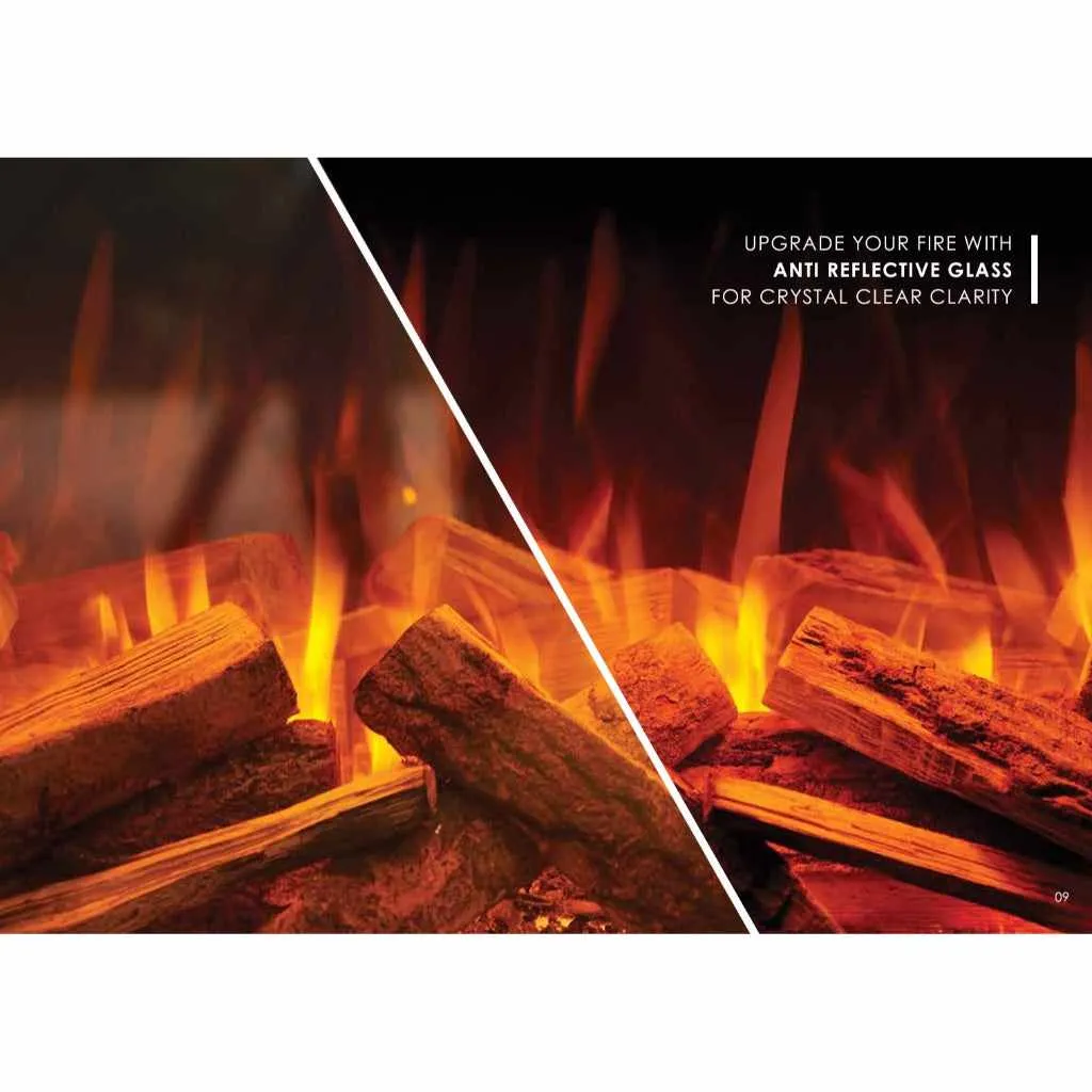Solution Fires LUX 100 HD 1000MM Panoramic Electric Fire - 1/2/3 Sided Media Wall Electric Fire