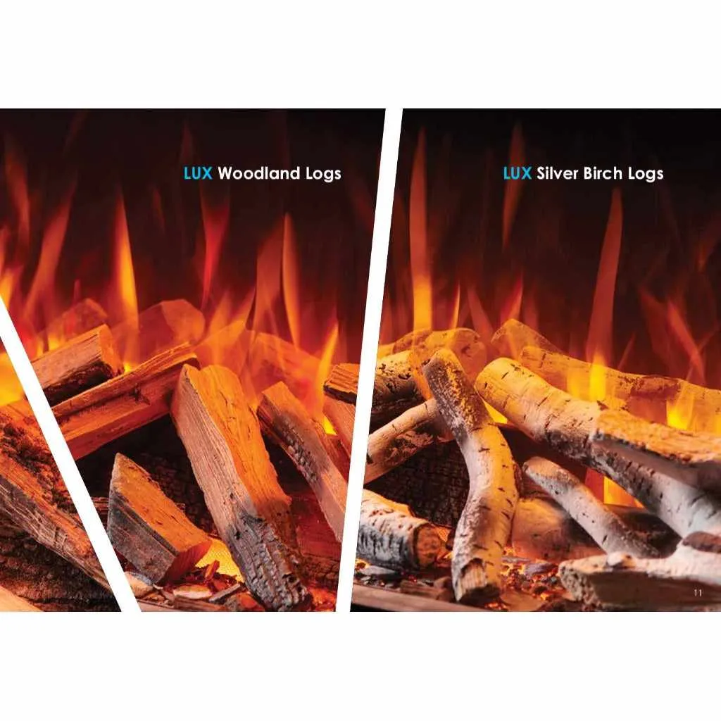Solution Fires LUX 100 HD 1000MM Panoramic Electric Fire - 1/2/3 Sided Media Wall Electric Fire