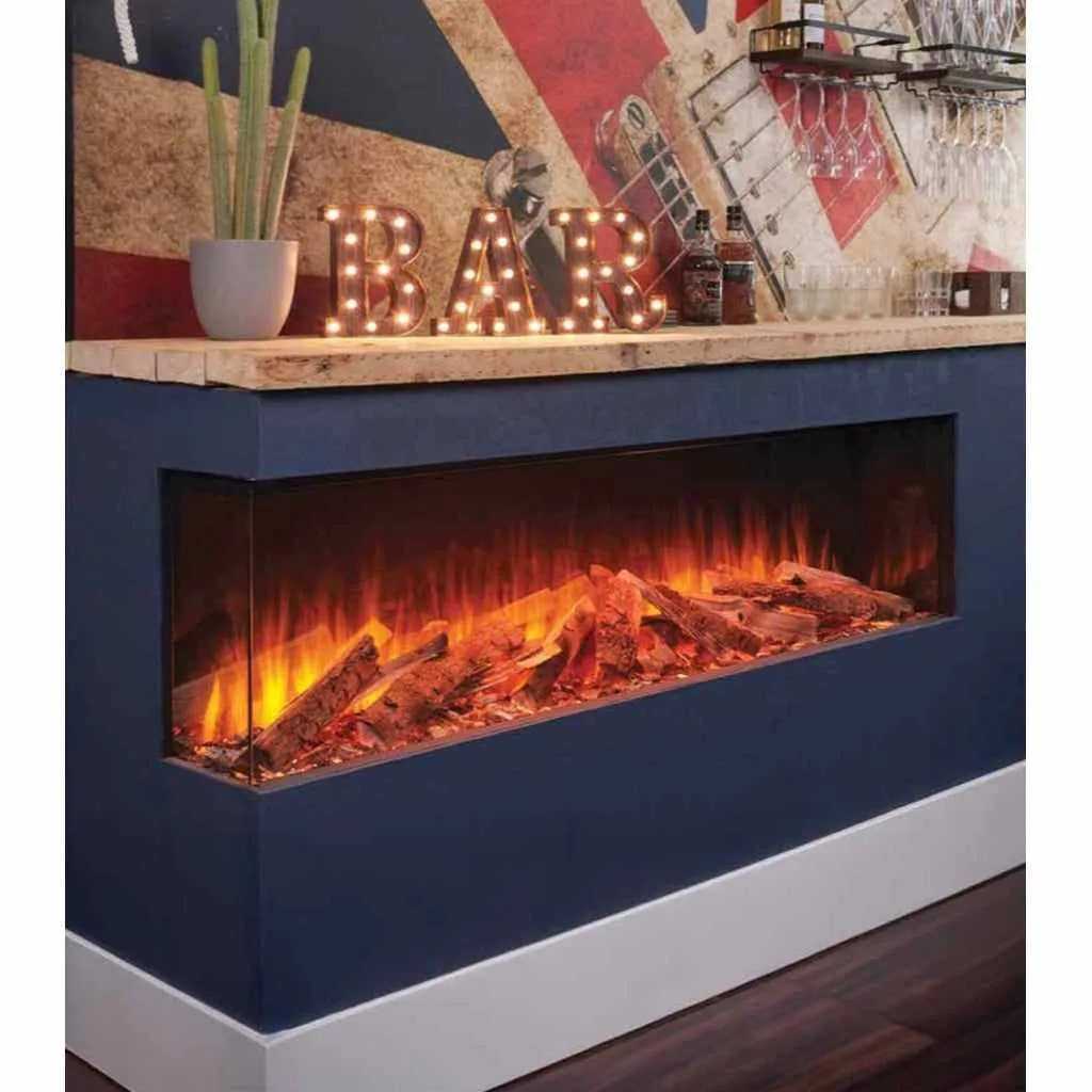 Solution Fires LUX 100 HD 1000MM Panoramic Electric Fire - 1/2/3 Sided Media Wall Electric Fire