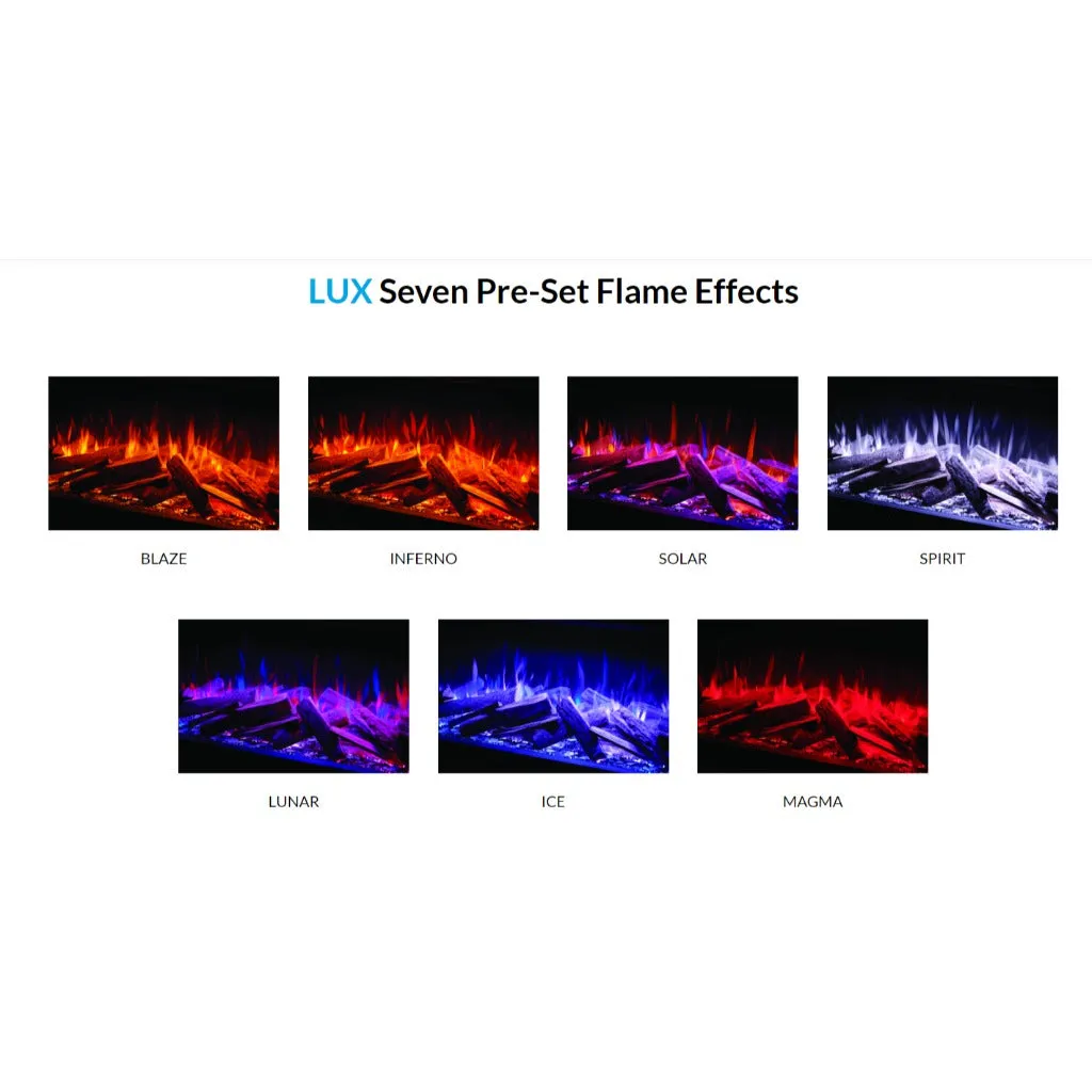 Solution Fires LUX 100 HD 1000MM Panoramic Electric Fire - 1/2/3 Sided Media Wall Electric Fire
