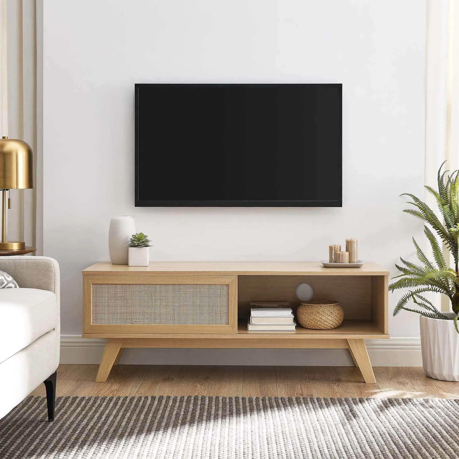 Soma 47" TV Stand Oak EEI-6039-OAK