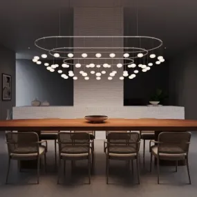 Sonneman SLS4238 Suspenders Path 3-Bar Racetrack with Height Adjustable Etched Globe Luminaires