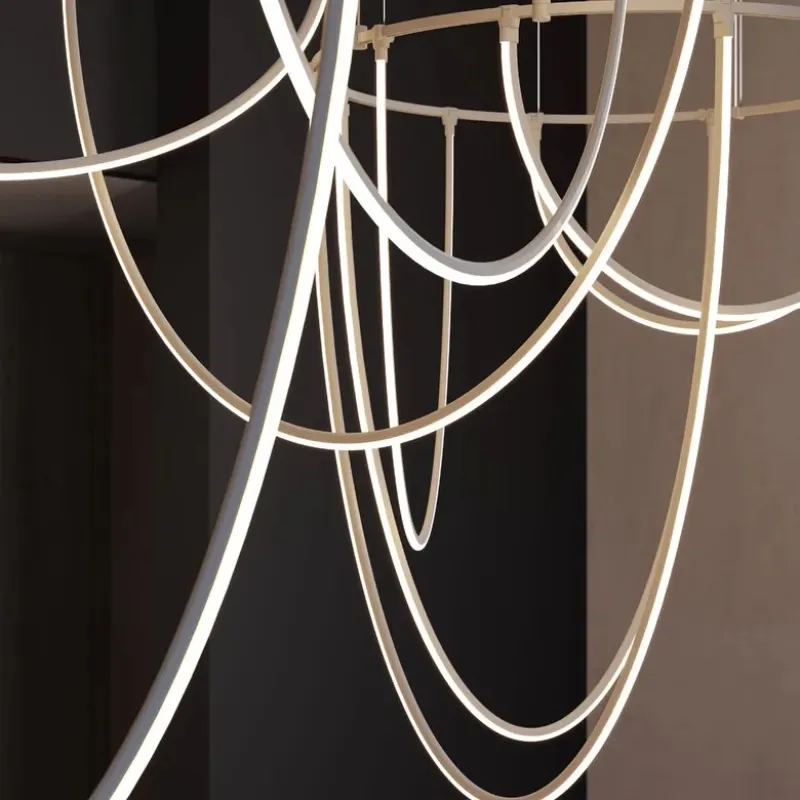 Sonneman SLS4243 Suspenders 2-Bar Offset Ring with Light Curve Luminaires