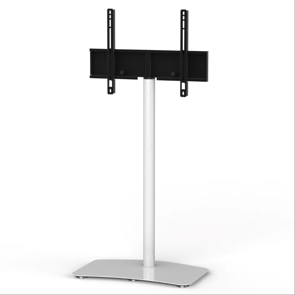 Sonorous PL-2800 Modern TV Floor Stand Mount / Bracket For Sizes up to 65" (Steel) - White