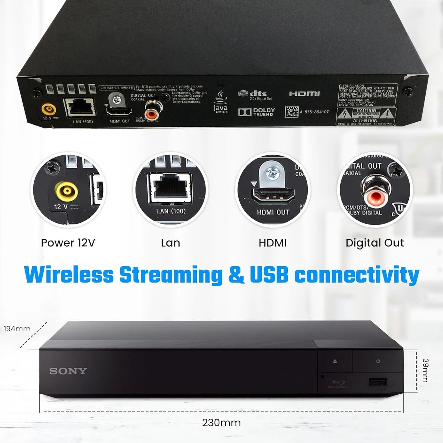 Sony 4k Blu Ray DVD Player for TV  (Refurbished)