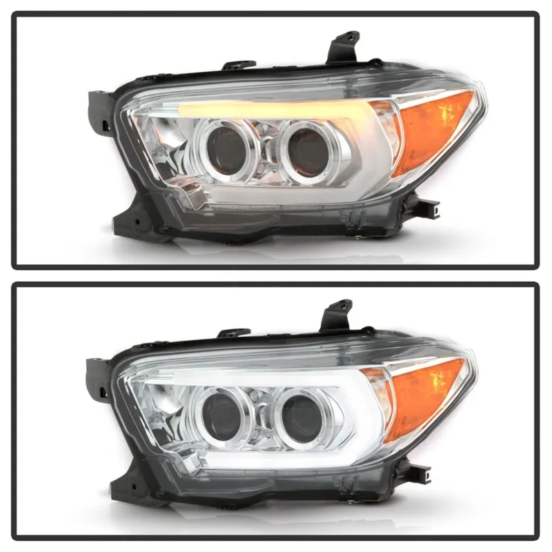 Spyder 16-18 Toyota Tacoma Signature (SR5 Model) Projector Headlights - Chrome (PRO-YD-TT16-LB-C) (spy5085825)