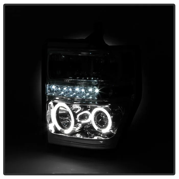 Spyder Projector Headlights Ford F250 F350 F450 Super Duty (08-10) High-Power LED Module Equipped / Halogen Style