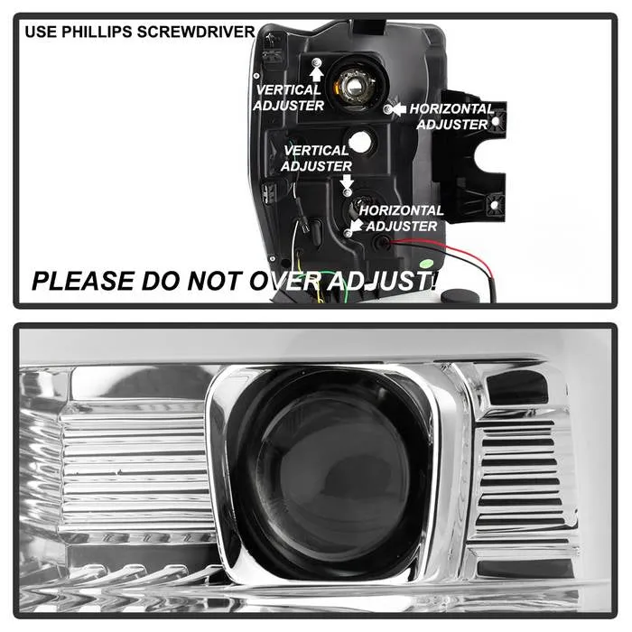 Spyder Projector Headlights Ford F250 F350 F450 Super Duty (08-10) High-Power LED Module Equipped / Halogen Style