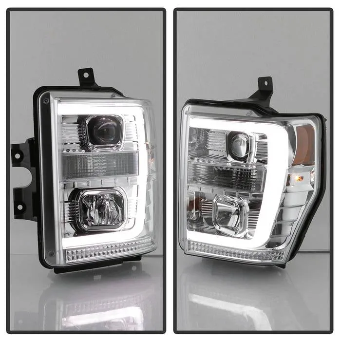 Spyder Projector Headlights Ford F250 F350 F450 Super Duty (08-10) High-Power LED Module Equipped / Halogen Style