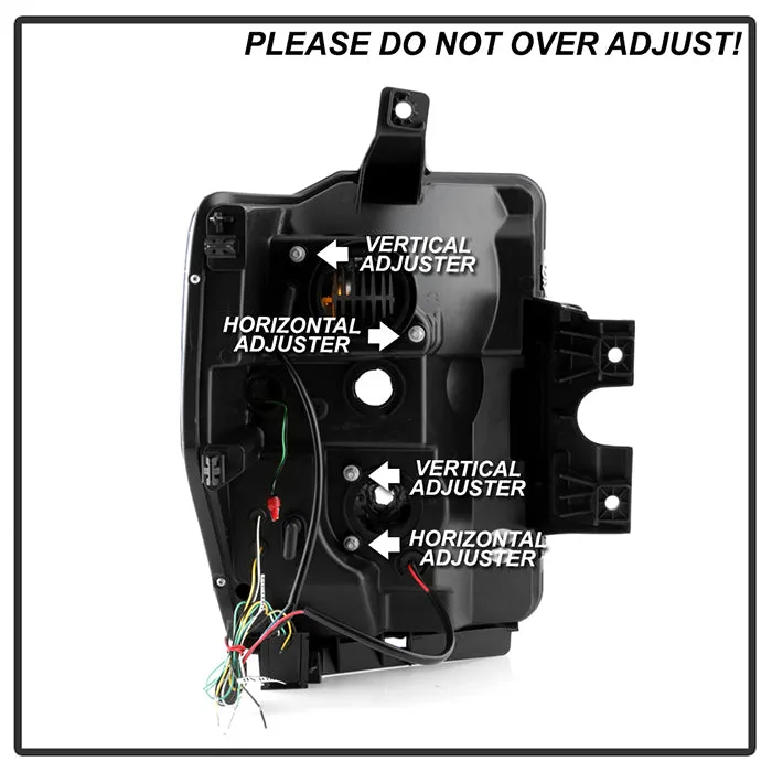 Spyder Projector Headlights Ford F250 F350 F450 Super Duty (08-10) High-Power LED Module Equipped / Halogen Style