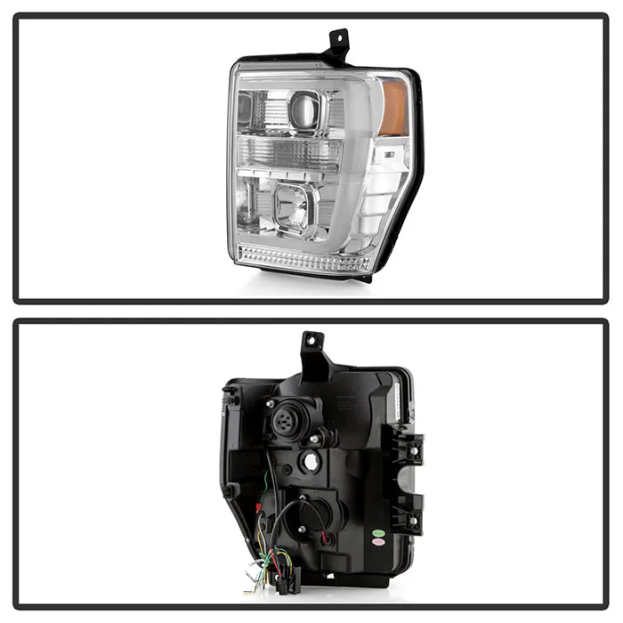 Spyder Projector Headlights Ford F250 F350 F450 Super Duty (08-10) High-Power LED Module Equipped / Halogen Style