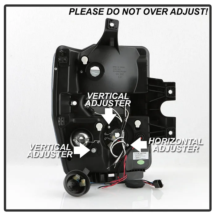 Spyder Projector Headlights Ford F250 F350 F450 Super Duty (08-10) High-Power LED Module Equipped / Halogen Style