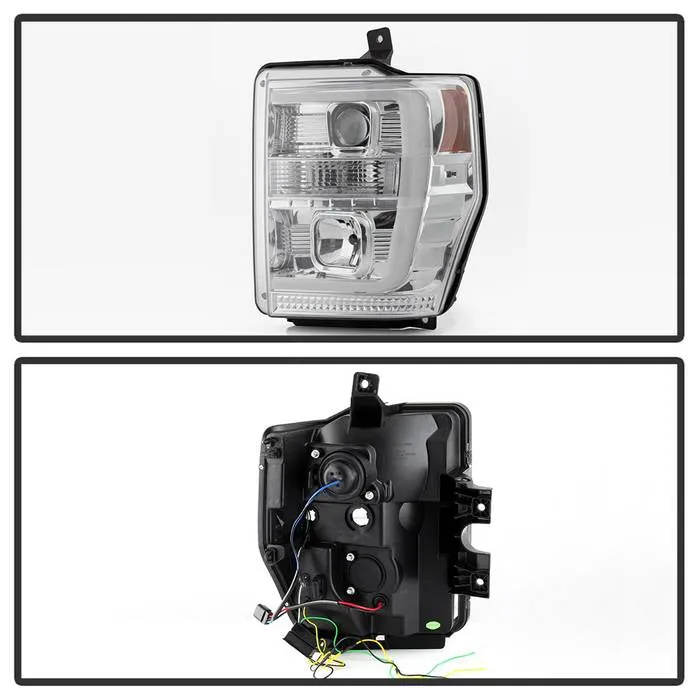 Spyder Projector Headlights Ford F250 F350 F450 Super Duty (08-10) High-Power LED Module Equipped / Halogen Style