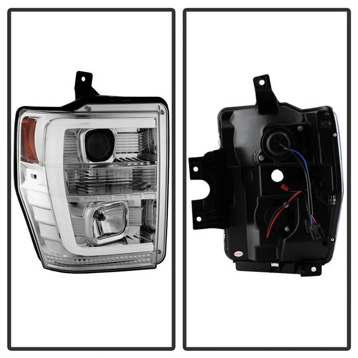 Spyder Projector Headlights Ford F250 F350 F450 Super Duty (08-10) High-Power LED Module Equipped / Halogen Style