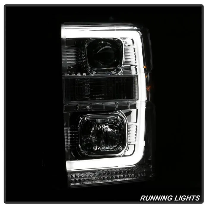 Spyder Projector Headlights Ford F250 F350 F450 Super Duty (08-10) High-Power LED Module Equipped / Halogen Style