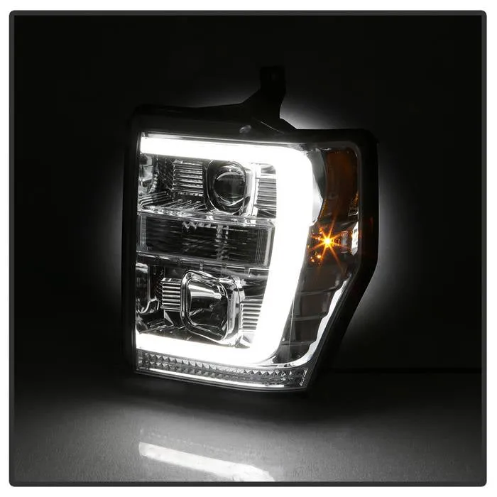 Spyder Projector Headlights Ford F250 F350 F450 Super Duty (08-10) High-Power LED Module Equipped / Halogen Style