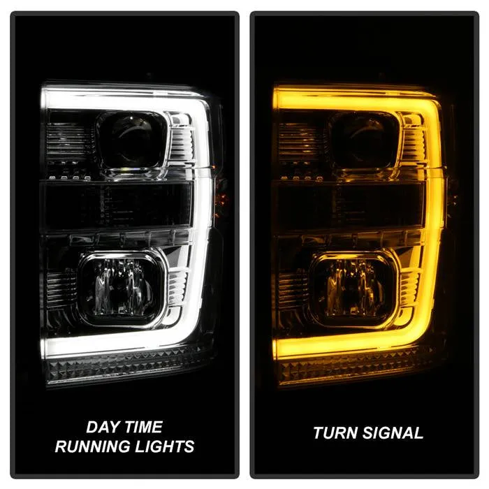 Spyder Projector Headlights Ford F250 F350 F450 Super Duty (08-10) High-Power LED Module Equipped / Halogen Style