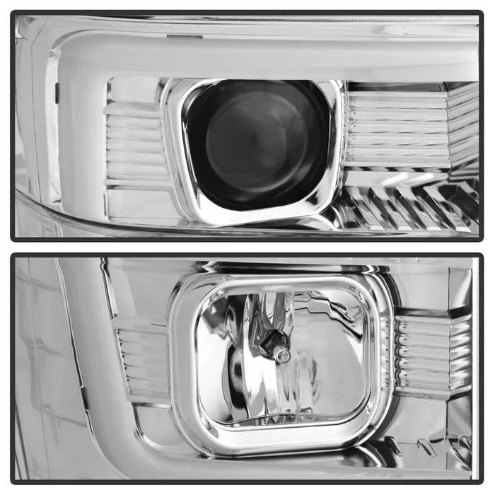 Spyder Projector Headlights Ford F250 F350 F450 Super Duty (08-10) High-Power LED Module Equipped / Halogen Style