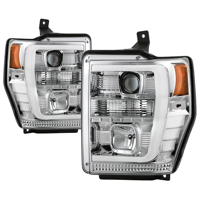 Spyder Projector Headlights Ford F250 F350 F450 Super Duty (08-10) High-Power LED Module Equipped / Halogen Style