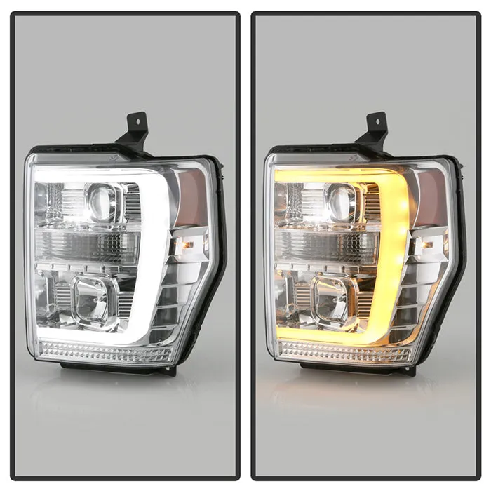Spyder Projector Headlights Ford F250 F350 F450 Super Duty (08-10) High-Power LED Module Equipped / Halogen Style
