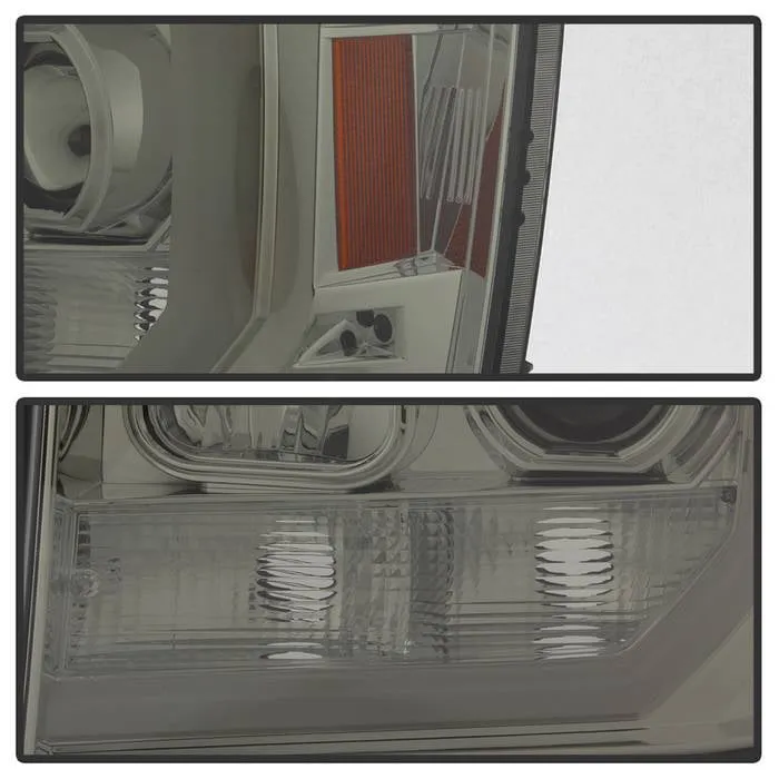 Spyder Projector Headlights GMC Sierra (08-13) Denali (08-13) - Platinum / Standard w/ LED Halo & Light Bar DRL