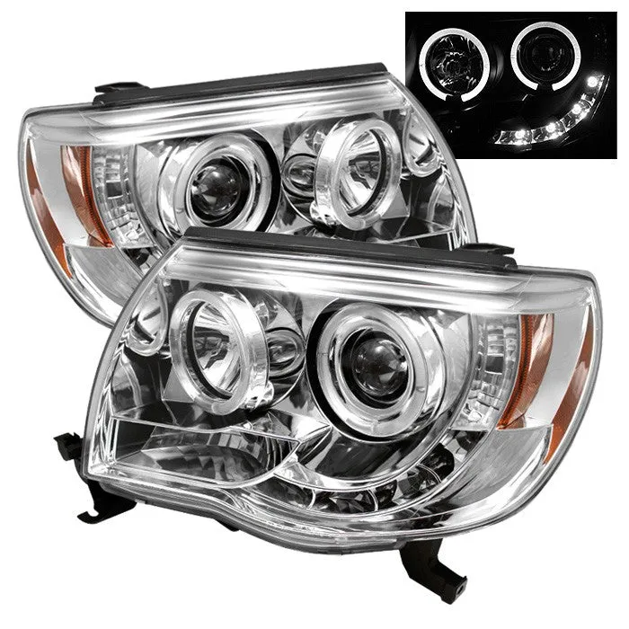 Spyder Projector Headlights Toyota Tacoma (2005-2011) with - High Power LED / CCFL Halo / LED Halo / DRL