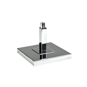 Square Base for Countertop Display, 6" Dia, fits 5/8" upright, Chrome