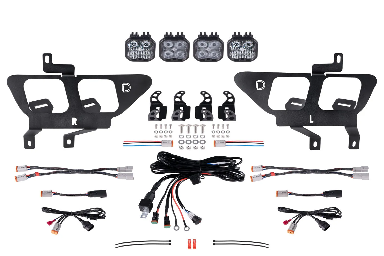 SS3 LED Fog Pocket Kit for 2021-2022 Ford F-150, White Max Diode Dynamics