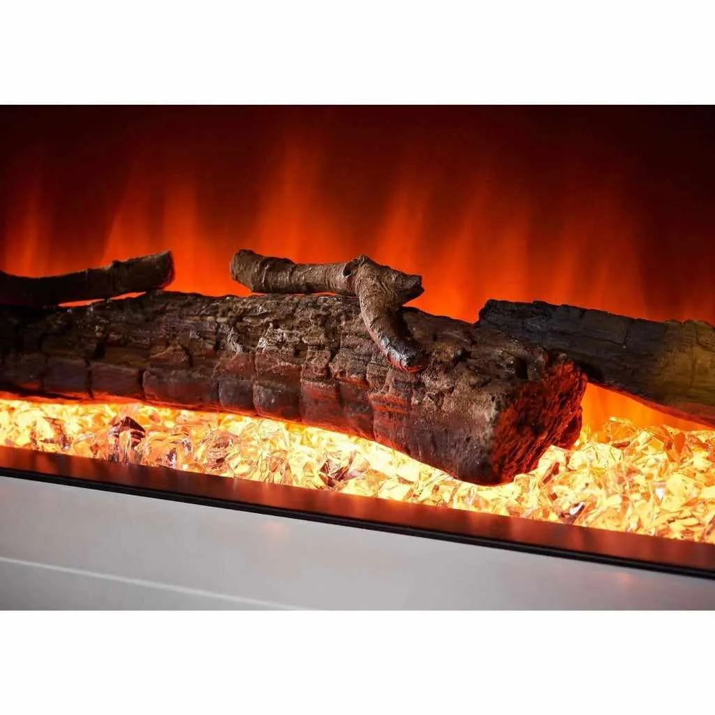 Teramo 74" Pre-Built Media Wall Fireplace - Electric Fire Package
