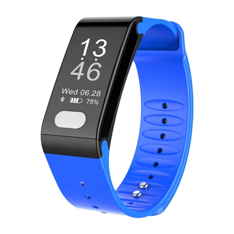 TLW T6 Fitness Tracker 0.96 inch OLED Display Wristband Smart Bracelet, Support Sports Mode / ECG / Heart Rate Monitor / Blood Pressure / Sleep Monitor (Blue)