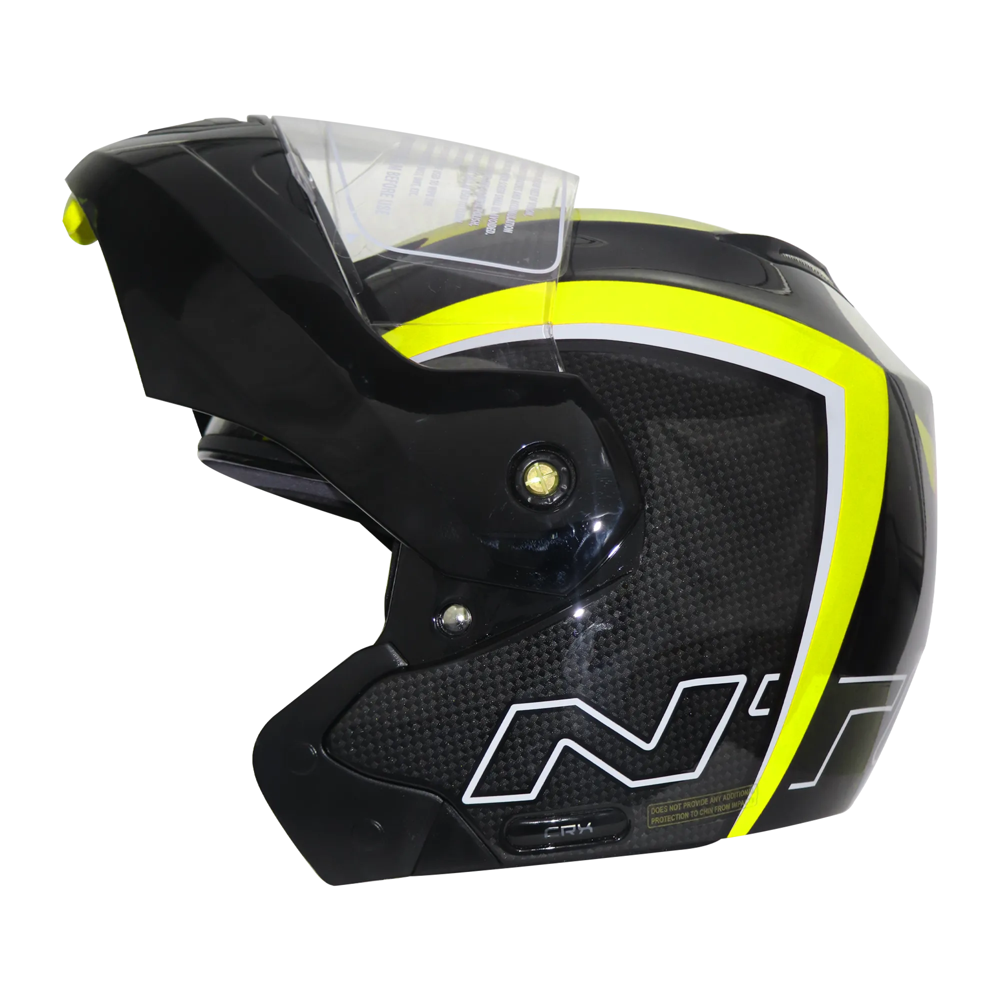 TVS Ntorq Flip-up Helmet, Color: Neon & Black - ISI Certified