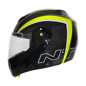 TVS Ntorq Flip-up Helmet, Color: Neon & Black - ISI Certified