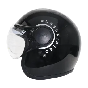 TVS RONIN Half Face Black Helmet - ISI Certified
