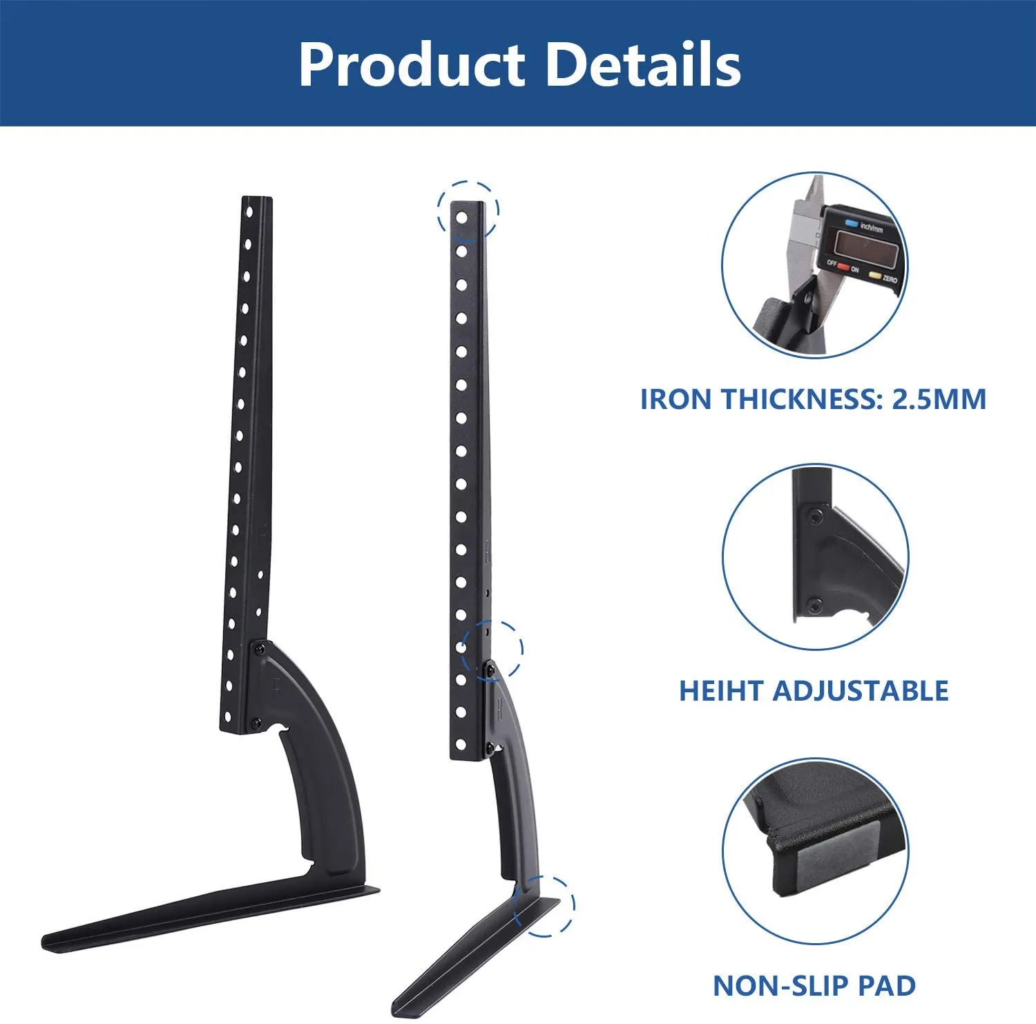Universal Table Top TV Stand for 27-55 Inch TVs