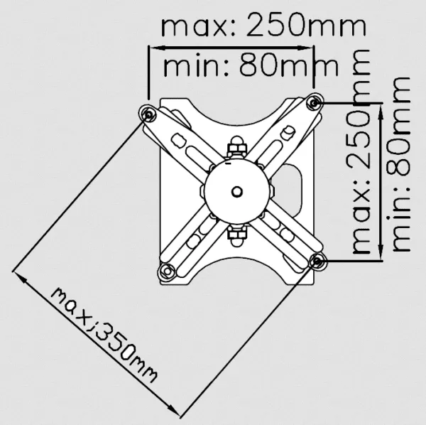 Vision VIS-1932372 Close-Coupled Projector Ceiling Mount