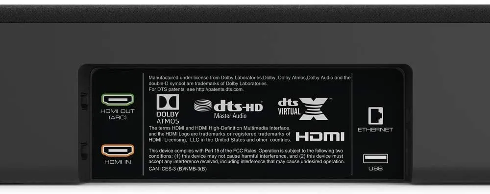 VIZIO SB36514-G6 36" 5.1.4 Premium Home Theater Sound System with Dolby Atmos and Wireless Subwoofer, Black