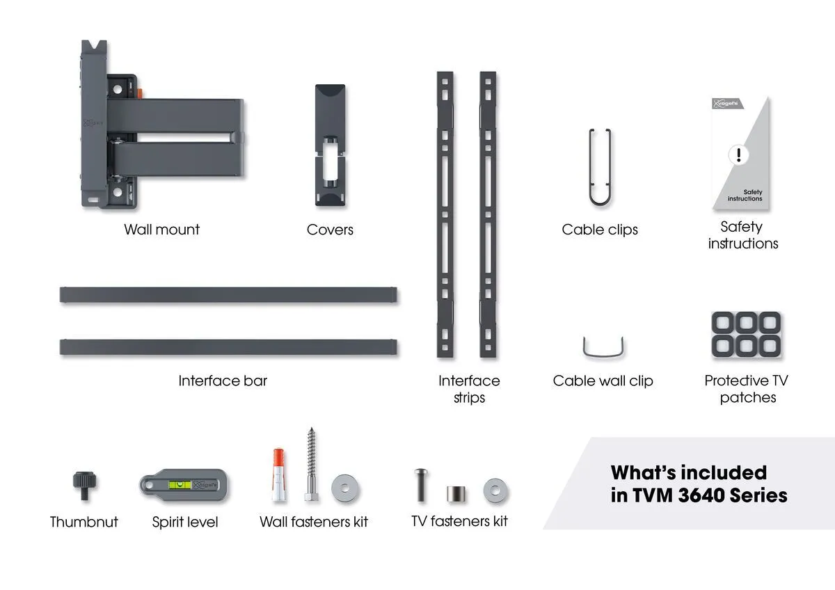 Vogels Comfort TVM 3645 Full-Motion TV Wall Mount for TVs from 40 to 77 inches Black