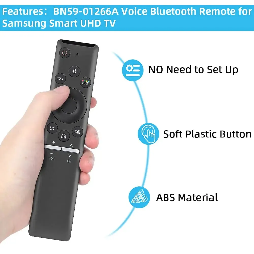 Voice Bluetooth Remote Control Compatible with Samsung Smart TV UHD QLED 4K HDR