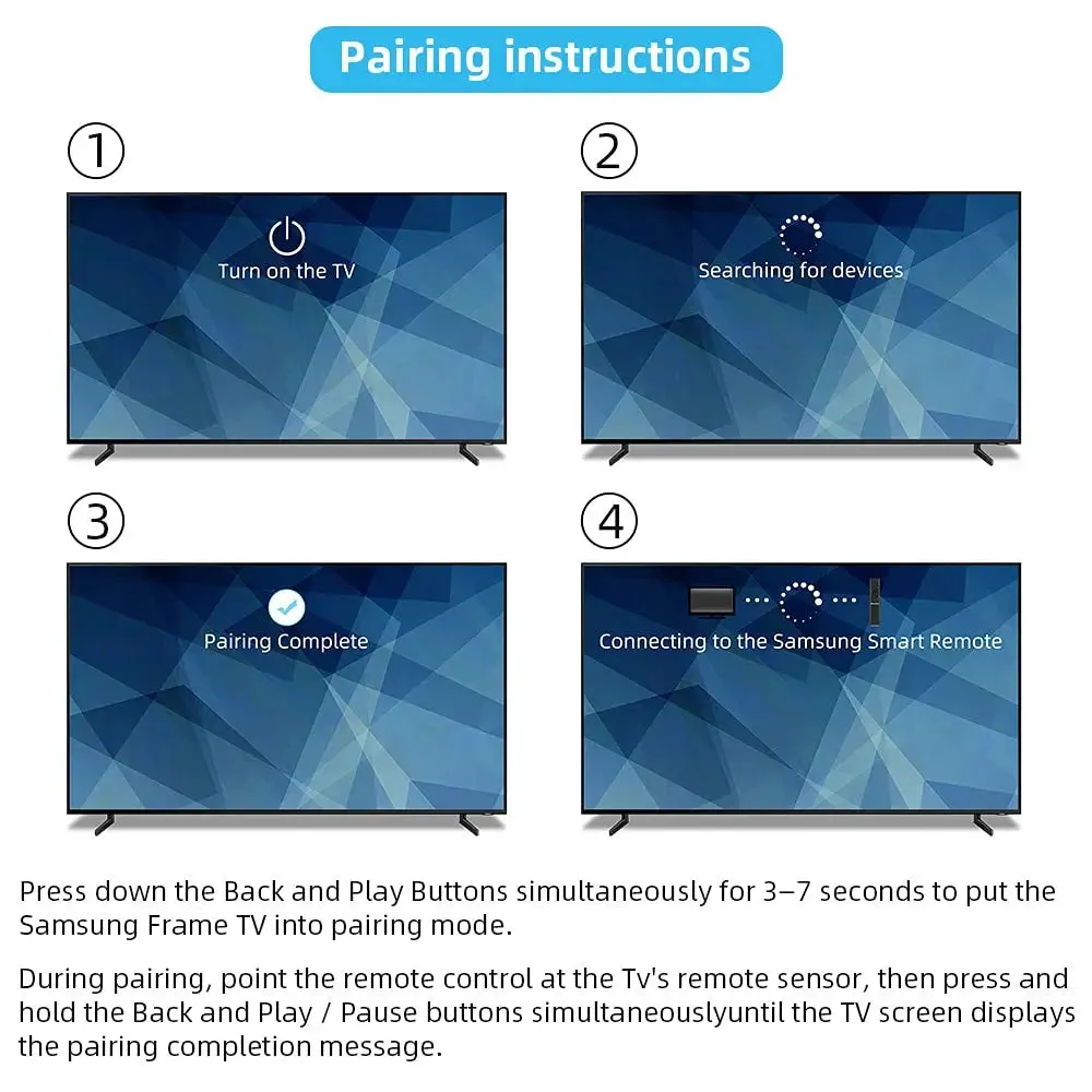 Voice Bluetooth Remote Control Compatible with Samsung Smart TV UHD QLED 4K HDR